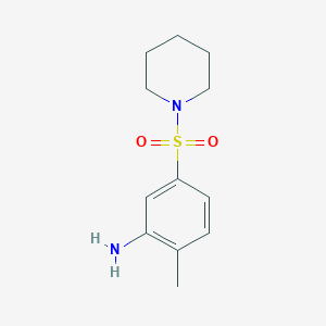 molecular formula C12H18N2O2S B011728 2-Methyl-5-(piperidine-1-sulfonyl)-phenylamine CAS No. 100317-20-2