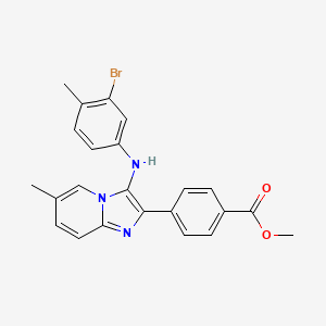 molecular formula C23H20BrN3O2 B1172813 Methyl 4-[3-(3-bromo-4-methylanilino)-6-methylimidazo[1,2-a]pyridin-2-yl]benzoate 