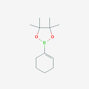 molecular formula C12H21BO2 B117284 2-(Cyclohex-1-en-1-yl)-4,4,5,5-tetramethyl-1,3,2-dioxaborolane CAS No. 141091-37-4
