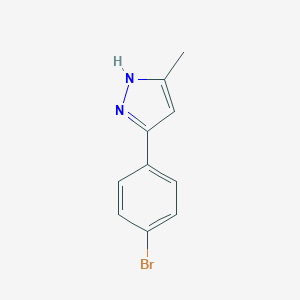 molecular formula C10H9BrN2 B117308 3-(4-bromophenyl)-5-methyl-1H-pyrazole CAS No. 145353-53-3