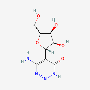 molecular formula C8H12N4O5 B1173096 Amino-beta-D-ribofuranosyltriazinone CAS No. 12679-86-6
