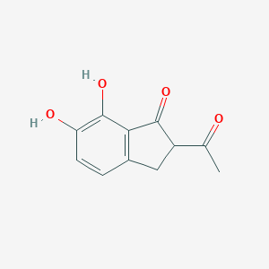 molecular formula C11H10O4 B117312 2-Acetyl-6,7-dihydroxy-2,3-dihydro-1H-inden-1-one CAS No. 148050-82-2
