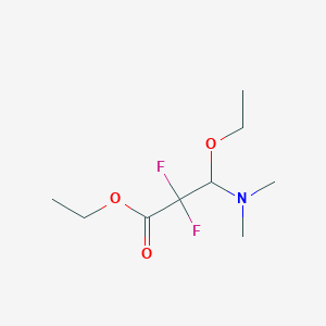 molecular formula C9H17F2NO3 B117322 3-(Dimethylamino)-3-ethoxy-2,2-difluoropropionic Acid Ethyl Ester CAS No. 141546-96-5