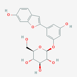 molecular formula C20H20O9 B117348 Moracin M-3'-O-glucopyranoside CAS No. 152041-26-4