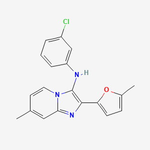 molecular formula C19H16ClN3O B1173543 N-(3-chlorophenyl)-7-methyl-2-(5-methyl-2-furyl)imidazo[1,2-a]pyridin-3-amine 