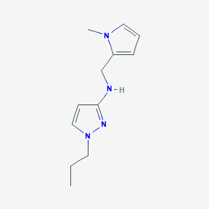 molecular formula C12H18N4 B11735743 N-[(1-Methyl-1H-pyrrol-2-YL)methyl]-1-propyl-1H-pyrazol-3-amine 