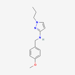 molecular formula C14H19N3O B11735839 N-(4-methoxybenzyl)-1-propyl-1H-pyrazol-3-amine 
