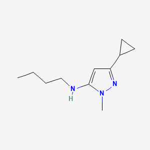 molecular formula C11H19N3 B11735922 N-butyl-3-cyclopropyl-1-methyl-1H-pyrazol-5-amine 