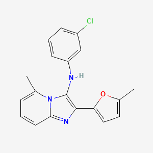 molecular formula C19H16ClN3O B1173625 N-(3-chlorophenyl)-5-methyl-2-(5-methyl-2-furyl)imidazo[1,2-a]pyridin-3-amine 