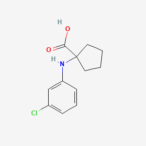 molecular formula C12H14ClNO2 B11736436 1-(3-Chloro-phenylamino)-cyclopentanecarboxylic acid 