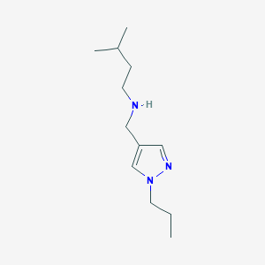 molecular formula C12H23N3 B11737000 (3-methylbutyl)[(1-propyl-1H-pyrazol-4-yl)methyl]amine 