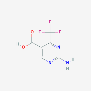 molecular formula C6H4F3N3O2 B117372 2-amino-4-(trifluoromethyl)pyrimidine-5-carboxylic Acid CAS No. 149771-23-3