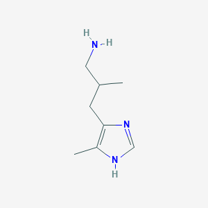 molecular formula C8H15N3 B117376 3-(5-methyl-1H-imidazol-4-yl)-2-methylpropanamine CAS No. 141400-27-3