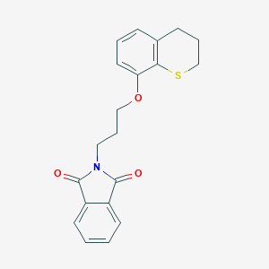 molecular formula C20H19NO3S B117378 8-((3-Phthalimidopropyl)oxy)thiochroman CAS No. 153804-49-0