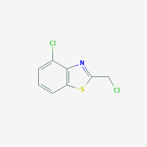 molecular formula C8H5Cl2NS B011738 4-Chloro-2-(chloromethyl)benzothiazole CAS No. 110704-20-6