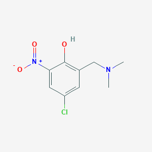 molecular formula C9H11ClN2O3 B11738200 4-Chloro-2-[(dimethylamino)methyl]-6-nitrophenol 