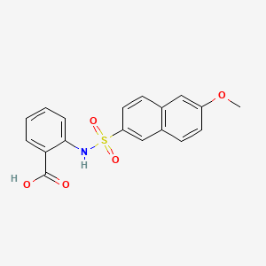2-(6-Methoxynaphthalene-2-sulfonamido)benzoic acid