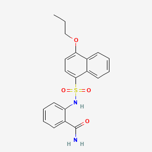 2-(4-Propoxynaphthalene-1-sulfonamido)benzamide