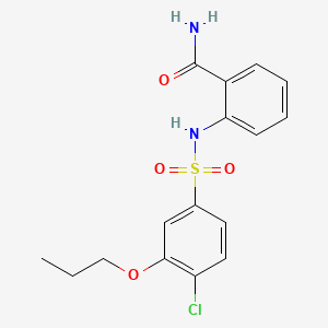 2-(4-Chloro-3-propoxybenzenesulfonamido)benzamide