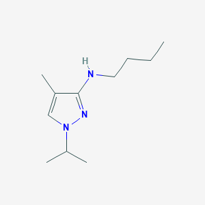 molecular formula C11H21N3 B11739934 N-butyl-4-methyl-1-(propan-2-yl)-1H-pyrazol-3-amine 