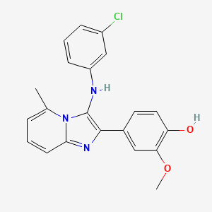 4-[3-(3-Chloroanilino)-5-methylimidazo[1,2-a]pyridin-2-yl]-2-methoxyphenol