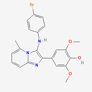 4-[3-(4-Bromoanilino)-5-methylimidazo[1,2-a]pyridin-2-yl]-2,6-dimethoxyphenol