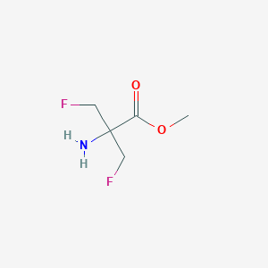 molecular formula C5H9F2NO2 B117401 2-Amino-2-(fluoromethyl)-3-fluoropropanoic acid methyl ester CAS No. 154425-12-4
