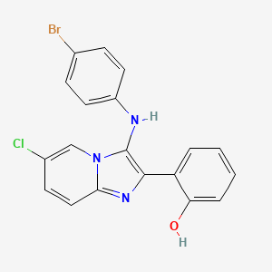 2-[3-(4-Bromoanilino)-6-chloroimidazo[1,2-a]pyridin-2-yl]phenol