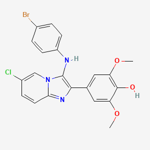 4-[3-(4-Bromoanilino)-6-chloroimidazo[1,2-a]pyridin-2-yl]-2,6-dimethoxyphenol