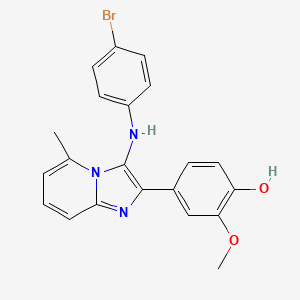 4-[3-(4-Bromoanilino)-5-methylimidazo[1,2-a]pyridin-2-yl]-2-methoxyphenol