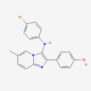 4-[3-(4-Bromoanilino)-6-methylimidazo[1,2-a]pyridin-2-yl]phenol