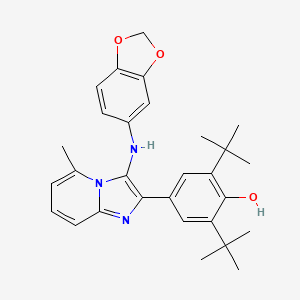 4-[3-(1,3-Benzodioxol-5-ylamino)-5-methylimidazo[1,2-a]pyridin-2-yl]-2,6-di-tert-butylphenol