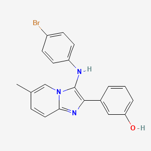 3-[3-(4-Bromoanilino)-6-methylimidazo[1,2-a]pyridin-2-yl]phenol