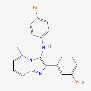 3-[3-(4-Bromoanilino)-5-methylimidazo[1,2-a]pyridin-2-yl]phenol