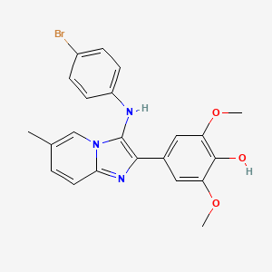 4-[3-(4-Bromoanilino)-6-methylimidazo[1,2-a]pyridin-2-yl]-2,6-dimethoxyphenol