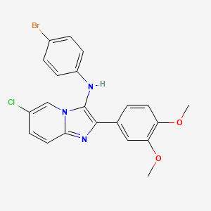 N-(4-bromophenyl)-6-chloro-2-(3,4-dimethoxyphenyl)imidazo[1,2-a]pyridin-3-amine