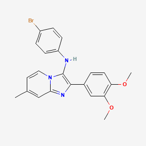molecular formula C22H20BrN3O2 B1174027 N-(4-bromophenyl)-2-(3,4-dimethoxyphenyl)-7-methylimidazo[1,2-a]pyridin-3-amine 