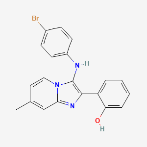 2-[3-(4-Bromoanilino)-7-methylimidazo[1,2-a]pyridin-2-yl]phenol