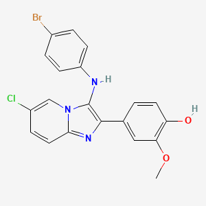 4-[3-(4-Bromoanilino)-6-chloroimidazo[1,2-a]pyridin-2-yl]-2-methoxyphenol