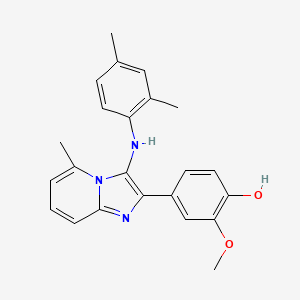4-[3-(2,4-Dimethylanilino)-5-methylimidazo[1,2-a]pyridin-2-yl]-2-methoxyphenol