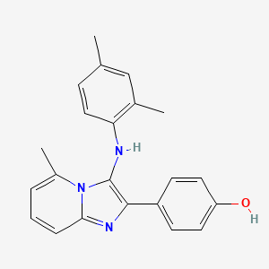 4-[3-(2,4-Dimethylanilino)-5-methylimidazo[1,2-a]pyridin-2-yl]phenol