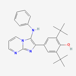 4-(3-Anilinoimidazo[1,2-a]pyrimidin-2-yl)-2,6-ditert-butylphenol