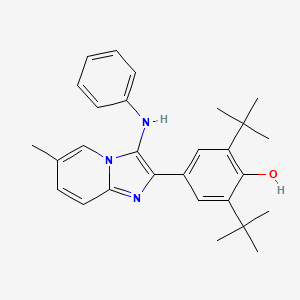 4-(3-Anilino-6-methylimidazo[1,2-a]pyridin-2-yl)-2,6-ditert-butylphenol