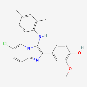 4-[6-Chloro-3-(2,4-dimethylanilino)imidazo[1,2-a]pyridin-2-yl]-2-methoxyphenol