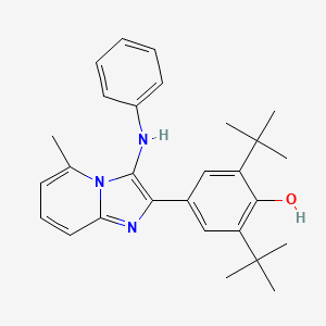 4-(3-Anilino-5-methylimidazo[1,2-a]pyridin-2-yl)-2,6-ditert-butylphenol