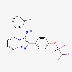 molecular formula C22H17F4N3O B1174060 N-(2-methylphenyl)-2-[4-(1,1,2,2-tetrafluoroethoxy)phenyl]imidazo[1,2-a]pyridin-3-amine 