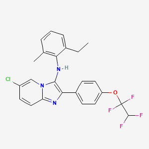 6-chloro-N-(2-ethyl-6-methylphenyl)-2-[4-(1,1,2,2-tetrafluoroethoxy)phenyl]imidazo[1,2-a]pyridin-3-amine