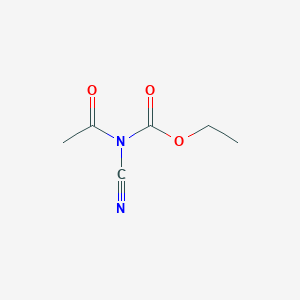 molecular formula C6H8N2O3 B11740883 ethyl N-acetyl-N-cyanocarbamate 