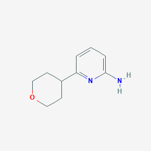 molecular formula C10H14N2O B11741005 6-(Oxan-4-yl)pyridin-2-amine 
