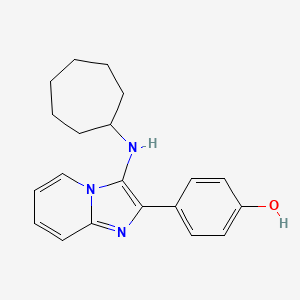 4-[3-(Cycloheptylamino)imidazo[1,2-a]pyridin-2-yl]phenol